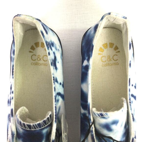C &C California Blue Tie Dye Platform Lace Up Fashion Sneaker Women's 11M - Picture 3 of 14